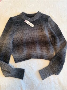 NOBO Ombre Crewneck Sweater in Gray and Charcoal
